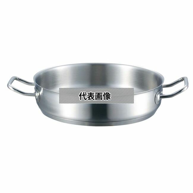 EBM(江部松) 18-8(ステンレス) プロシェフ IH 外輪鍋 36cm 蓋無 11.2L φ378 IH/ガス兼用鍋 No.8888700