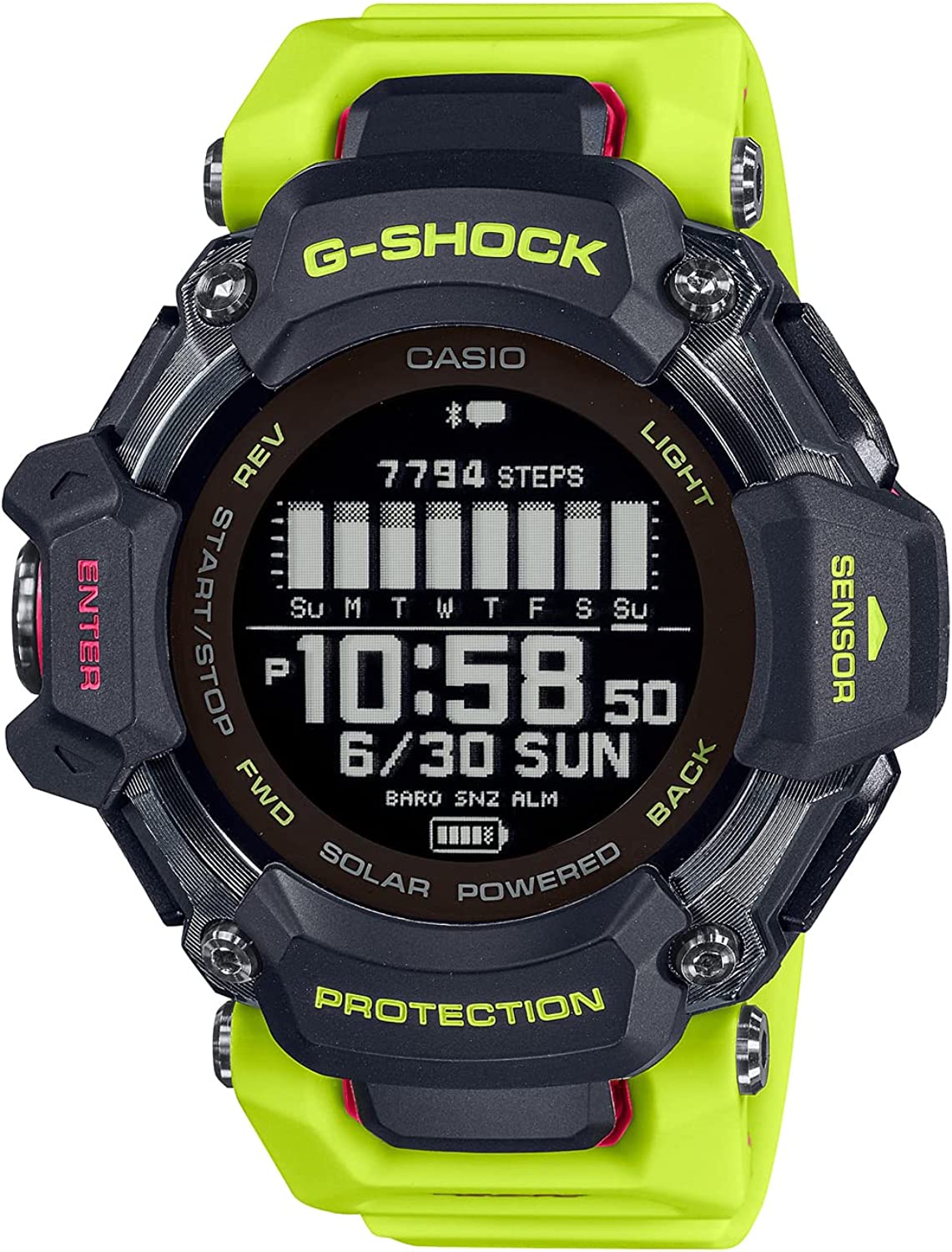カシオ（CASIO）G-SHOCK イエローグリーン GBD-H2000-1A9JR 腕時計