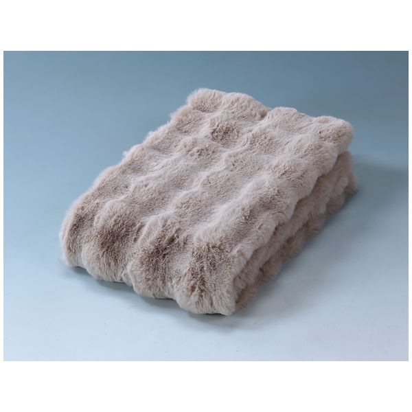 ファミリー・ライフ ミンク調ふわふわ敷パッド シングル ベージュ[a3373420] ファー調 あたたかい 柔ら..