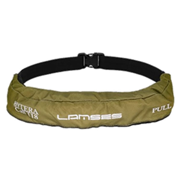 Life Jackets - ラムセス(Lamses) ライフジャケット LJ-2566 カーキ 自動膨張式ウエストタイプ 桜マーク付 TYPE-A【在庫有り】