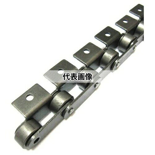 片山チエン：C2042-ALLA1T 機械要素部品_伝動部品_チェーン_ローラーチェーン ●仕様：KCMアタッチメント付ニバイピッチローラチェーン（A1形） ●材質：スチール ●アタッチ形状：A1（片羽） ●編成：ALL ●定尺：約3メートル 製品仕様 ●ピッチ(mm)：25.4 ●ローラ形状：R