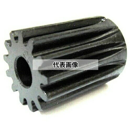 片山チエン：M1B18 機械要素部品_伝動部品_歯車_ラックギア ●仕様：ピニオンギヤ ●モジュール：1 ●材質：機械構造用炭素鋼 ●黒染付き ●効率の良い動力伝達が可能です 製品仕様 ●歯数：18 ●モジュール：1 ●ボス径(mm)：20 ●歯先円直径(mm)：20