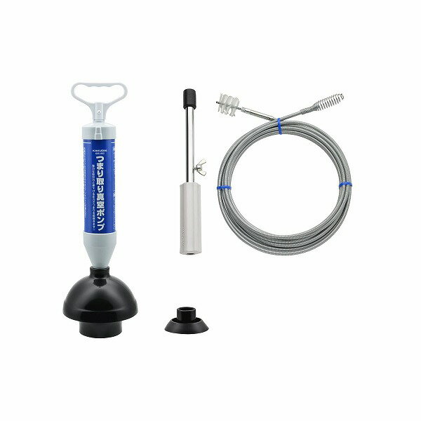 GAONA(ガオナ)　これカモ パイプクリーナーセット (ワイヤー式 5m 真空式ポンプ つまり取り 掃除) GA-K..