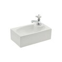 GAONA(ガオナ) 壁掛手洗器 水栓セット (陶器製 ホワイト 洗面・手洗い用) GA-MA001