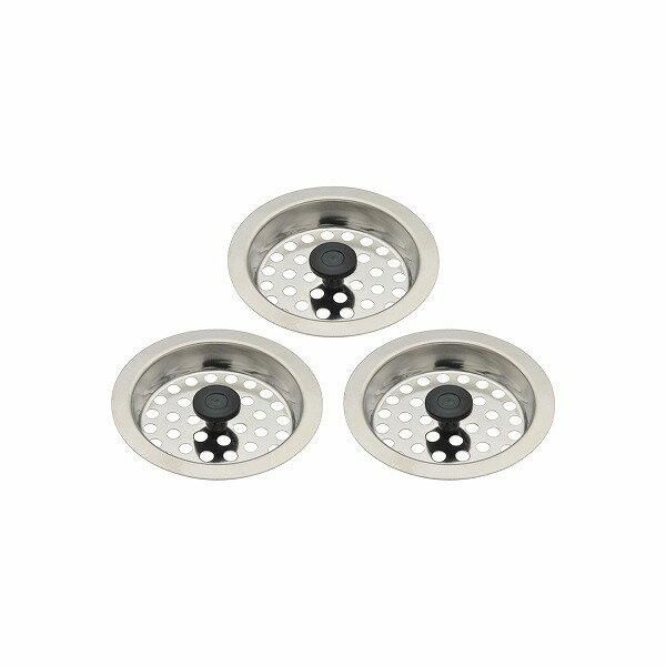 GAONA(ガオナ) シンク用 排水口のゴミ受け 3個セット (ステンレス 排水皿 ) GA-PB059