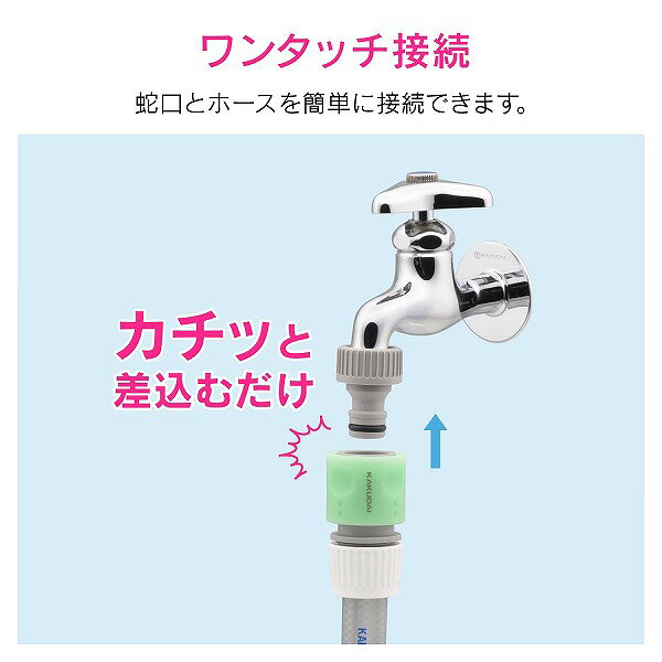 GAONA(ガオナ)　ネジ口金とホーセンドのセット 大きめの蛇口用 (ワンタッチ接続 蛇...
