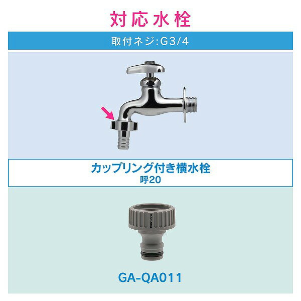 GAONA(ガオナ)　ネジ口金とホーセンドのセット 大きめの蛇口用 (ワンタッチ接続 蛇...
