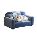 後藤家具物産 ペットソファー PSO-1375 パンダ ペット用品 ペット用家具 | 犬 パッチワーク ブルー ペットソファ 特殊生地 猫 撥水加工 ソファ