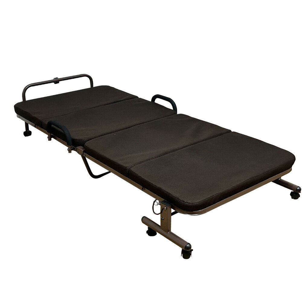 後藤家具物産 折り畳みベッド PB-IDS パイプベッド 折り畳み式 キャスター付き 幅90cm 省スペース メッシュ生地 | パイプベッド 折り畳み式 幅90cm