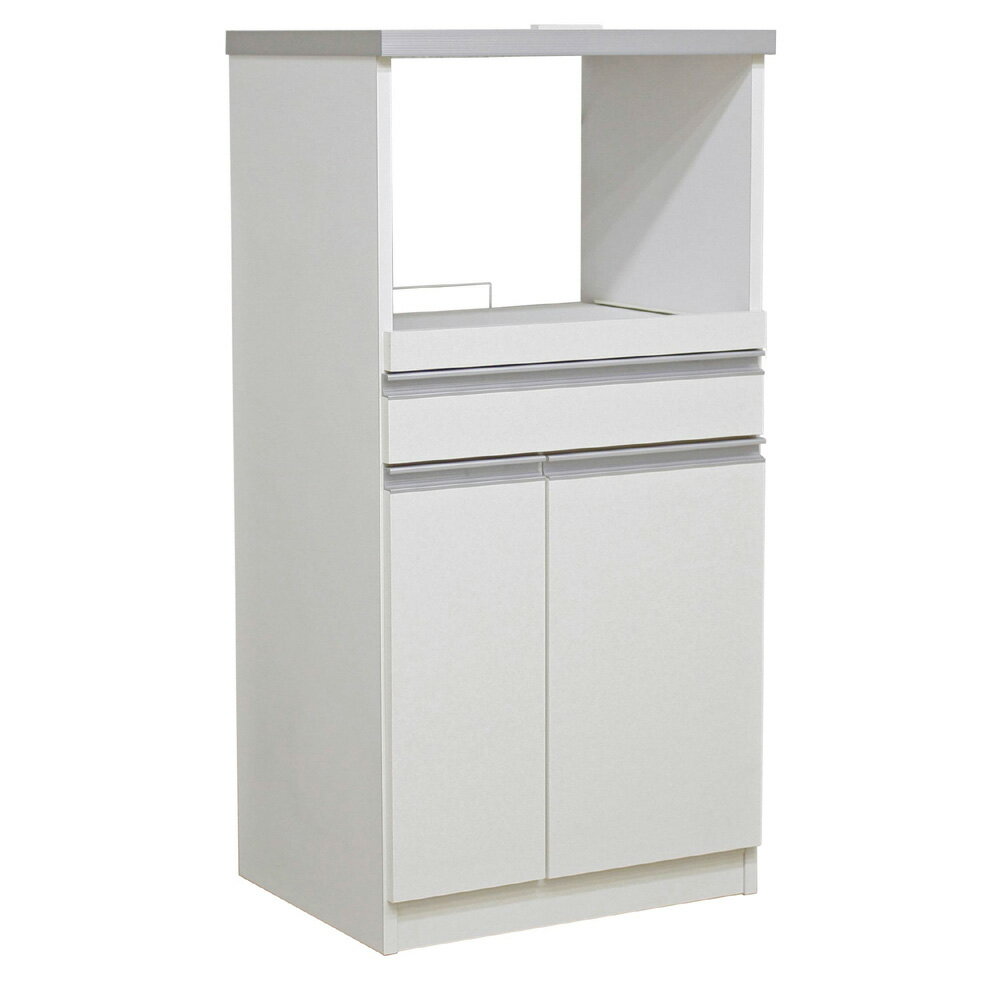 後藤家具物産 レンジ台 RB-03-1-WH 引出しタイプ 国産 完成品 幅60cm 米びつ付き コ