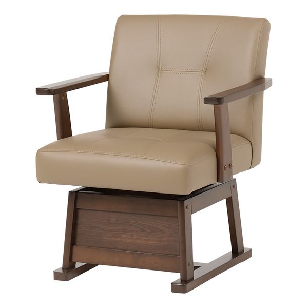 萩原 回転チェア ダークブラウン KC-7589DBR [2090809600] 【お客様組立品】