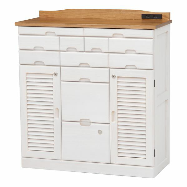 萩原 FAX台 ナチュラル/ホワイト MFX-8208NW [2090862100]