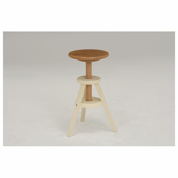 萩原 回転スツール ナチュラルホワイト VH-7960NW [2090902300]