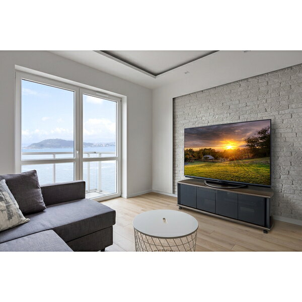 ハヤミ工産(TIMEZ) テレビ台 TV-MS100H 32～43V型対応 1000mm幅 ダークブラウン木目 グレー強化ガラス キャスター付 [時間指定不可] [3]