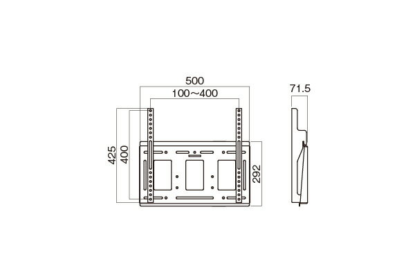 ハヤミ工産(HAMILex) MH-651W 【～70V型】 WALL ホワイト 壁掛金具 角度固定タイプ テレビ TV ディスプレイ モニター [時間指定不可] 2