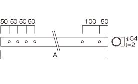 ハヤミ工産(HAMILex) CH-2000B 天吊金具用 ブラック パイプ 2000〜2250mm デジタルサイネージ [時間指定不可][法人限定] [2]