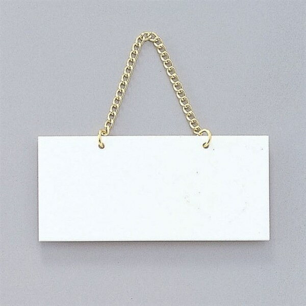 光 サイン 100mm×220mm×3mm アクリルホワイト 鎖付無地 『無地』(FG225-N)