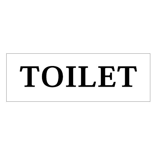 光　サインプレート　『TOILET』　UP515-136　50mm×150mm×2mm　アクリルホワイト　テープ付