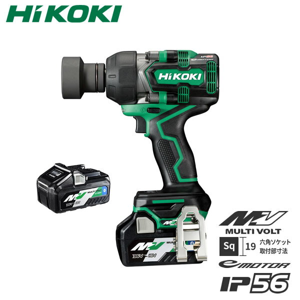 HiKOKI(日立工機)　36Vコードレスインパクトレンチ　WR36DD（2XPSZ)　ケース付　電池計2個付 5780-2332