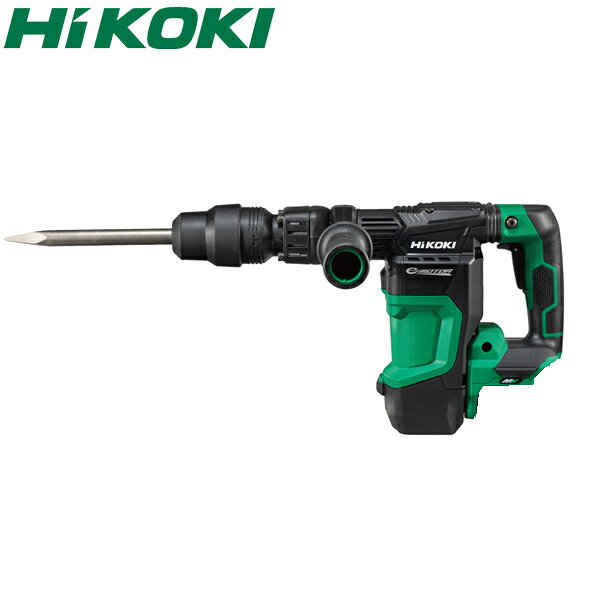 商品の特徴 36Vコードレスハンマ　H3641DA(NNK) ケース付　電池不付　SDS-Maxタイプ ●現行のAC100V製品※と同等のハツリ性能 高出力蓄電池BSL36B18Xを採用することで、コードレスでありながらAC100Vのメーカー従来製品※とほぼ同等のハツリ性能を実現しました。 ※メーカー従来製品：H41MB2との比較。 ●コンパクトボディ コードレスでありながらAC100Vのメーカー従来製品※と同サイズで、取り回しが楽にできます。 ※メーカー従来製品：H41MB2との比較。 ●高輝度LEDライト 高輝度で明るいLEDライト搭載で、暗所でもスムーズに作業できます。 ●打撃数の調整 作業内容に合わせて打撃数を4段階で調整できる電子制御を内蔵しています。 製品仕様 ●形名:H3641DA(NNK) ●マルチボルト蓄電池(36V/BSL36B18X):別売 ●急速充電器(UC18YDL2):別売 ●ケース:● ●シャンクタイプ：SDS-maxシャンクタイプ ●打撃エネルギー：10J ●モーター：直流ブラシレスモーター ●全負荷打撃数(気温20℃満充電時)：1,500〜2,880min-1(打撃/分) ●機体寸法(全長×全高×全幅)：463×248×95mm(BSL36B18X 装着時) ●質量(BSL36B18X 装着時)：6.1kg(サイドハンドル装着時) ●質量(BSL36B18X 装着時)：5.8kg(サイドハンドルなし) ●振動3軸合成値※1：9.7m/s2 ●使用可能蓄電池※2：マルチボルト蓄電池(残量表示付) ●蓄電池[BSL36B18X]電圧-容量：36V-4.0Ah / 18V-8.0Ah ●充電器[UC18YDL2(冷却機能付)]充電時間※3：約30分(実用充電) / 約40分(満充電) ●標準付属品：ブルポイント(SDS-maxシャンク、全長280mm)、サイドハンドル、電池カバー ※1：振動3軸合成値は、EN62841-2-6規格に基づき測定しています。 ※2：従来の蓄電池(BSL3620、BSL3625、BSL3626、BSL3660およびBSL18XX、BSL14XXシリーズ)はご使用になれません。 ※3：充電時間は周囲温度や蓄電池の状態により長くなるときがあります。 JANコード：4966376413362