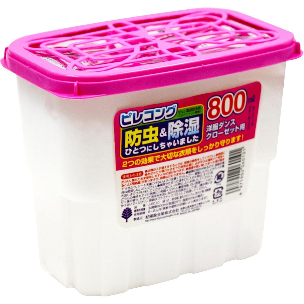 最安値チャレンジSale J-6009 ケース販売 日本製 ピレコング防虫&除湿800mL 3個パック ×8個セット | 除湿剤 大容量 除湿 靴箱 下駄箱 布団 強力 防虫 クローゼット ピレコング防虫 800mL ピレコング 日本製 紀陽除虫菊 湿気 湿気とり 湿気取り カビ対策