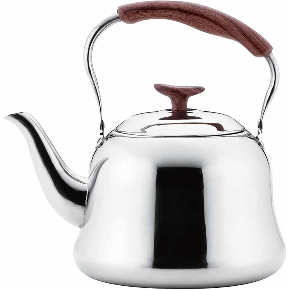 NQ-0025 やかん 1.8L ステンレス ケトル木目 IH 対応 NQ-0025 クオリー | ケトル ステンレス 木目 おしゃれ かわいい フェノール樹脂 丈夫 取手 衛生的 ハンドル IH ガス 保温 コーヒー 麦茶 湯沸かし デザイン お手入れ簡単 キッチン オール熱源