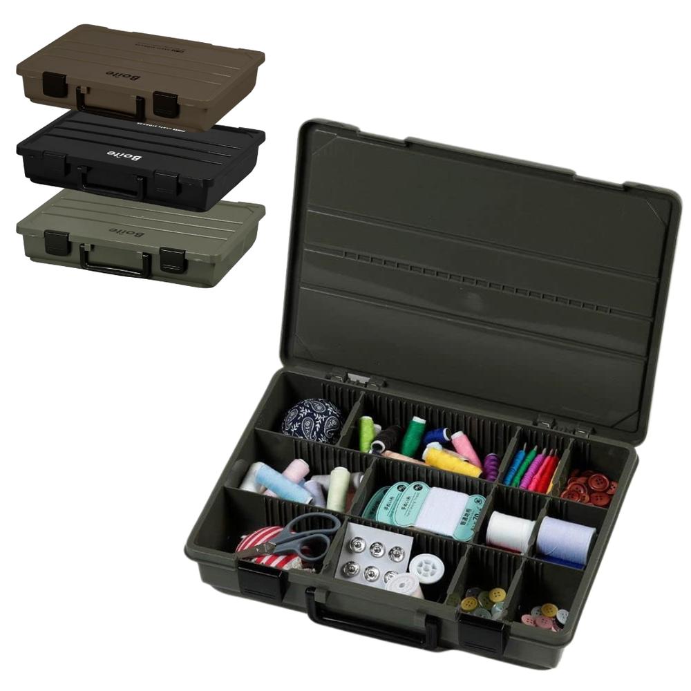 【お得な2個セット】MA-4032 ストレージ 収納ボックス 仕切付 小物収納 パーツ MA-4032 Boite | グリーンパル ツールボックス 仕切り Boite 収納ボックス 持ち運び プラスチック 整理 小物 収納 片付け 仕分け 取り出しやすい 中身が見えない アクセサリーケース