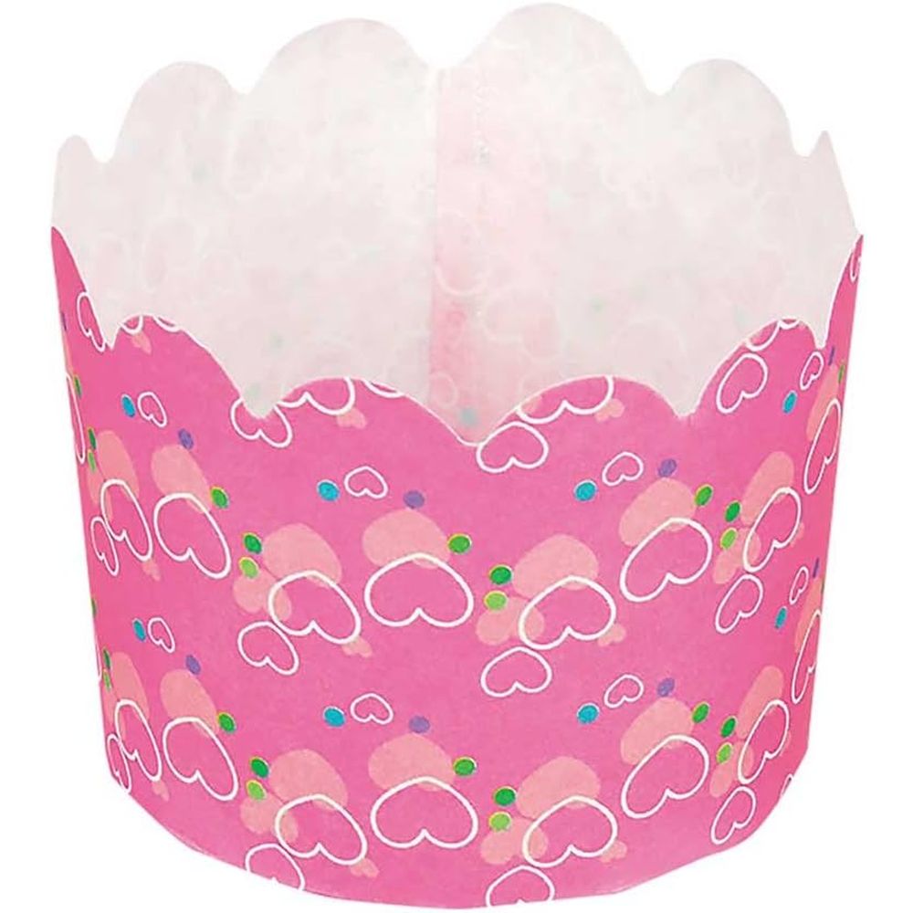LD-589 紙製 マフィンカップ 6cm ハート 12枚入り 製菓用品 LD-589 Style Dolce | 製菓用品 お菓子作り カップ 紙 バレンタイン 焼き菓子 カップケーキ マフィン ハート ピンク プレゼント 6cm 12枚入り