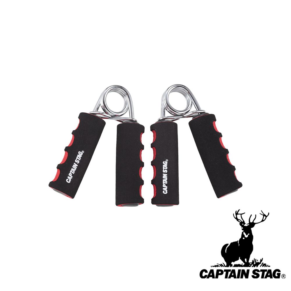 【お得な2個セット】キャプテンスタッグ(CAPTAIN STAG) ソフトハンドグリップ 30Kg 2pcs (ブラック/レッド) | ブラック レッド 筋トレ...