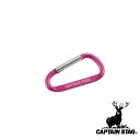 【お得な2個セット】キャプテンスタッグ(CAPTAIN STAG) アルミアクセサリー Dカラビナ M (ピンク) | ピンク Dカラビナ アウトドア DカラビナM カラビナ キャンプ Dカラナビ からびな キーホルダー リング 登山 トレッキング 雑貨 釣り具 Mサイズ