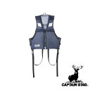 【お得な2個セット】キャプテンスタッグ(CAPTAIN STAG) HULA フローティングベスト大人用 ブラックブルー | 大人用 シュノーケル 反射テープ付...