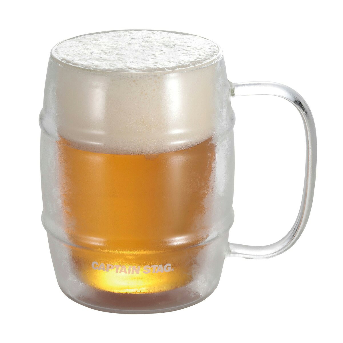 【2個セット】キャプテンスタッグ(CAPTAIN STAG) 樽ビアカップ 1000ml (ダブルウォール) | 樽ビアカップ アウトドア 耐熱ガラス マグカップ 二重構造 食器 コップ キャンプ用品 バーベキュー 屋外 クリア 保温 保冷 トレッキング first23-18828962 セミプロDIY店ファースト サンプル画像2