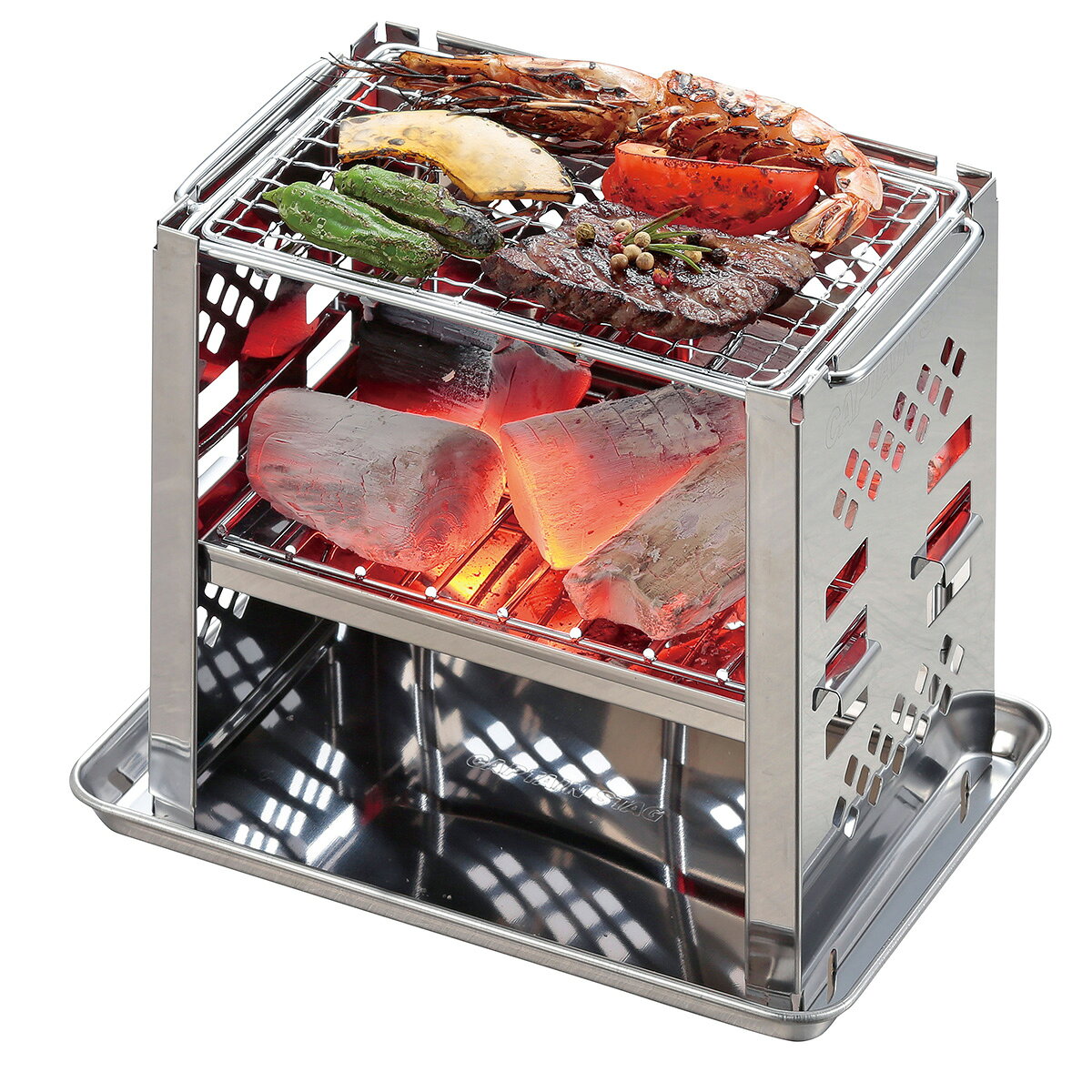 【2個セット】キャプテンスタッグ(CAPTAIN STAG) BBQ ステンレス 角型トレー 小 | 角型トレー 小 ステンレス バット トレー ステンレス製 日本製 灰受け アウトドア キャンプ バーベキュー 幅217 奥行153 高さ15mm 調理 食材 first23-18823407 セミプロDIY店ファースト サンプル画像2