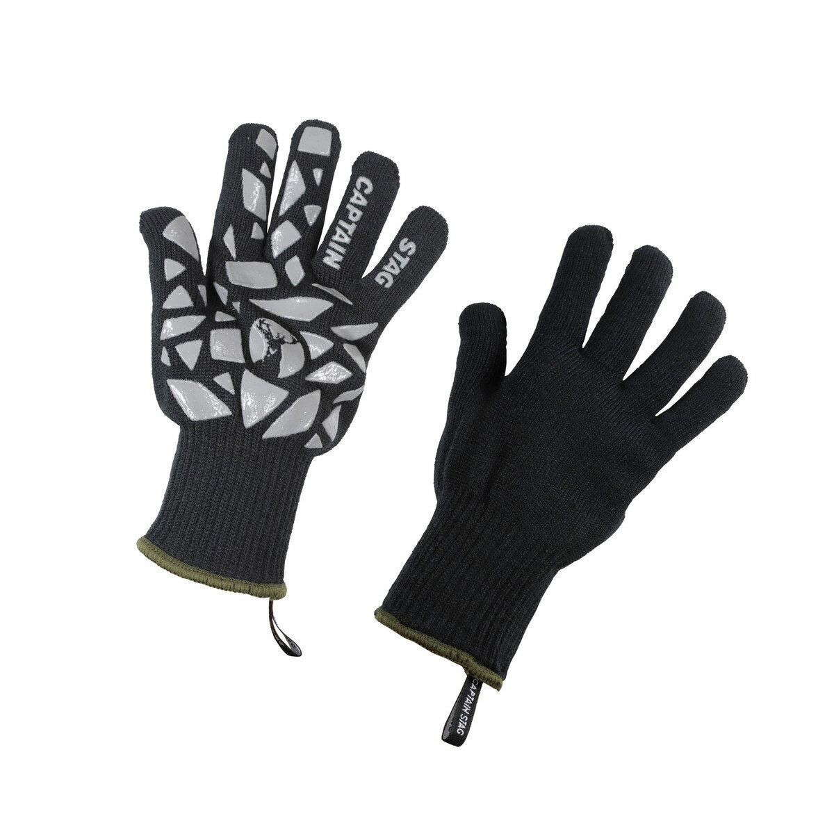 【お得な2個セット】キャプテンスタッグ(CAPTAIN STAG) 耐熱難燃グローブ | キャンプ 手袋 アウトドア グローブ ブラック ストラップ付 メンズ ...