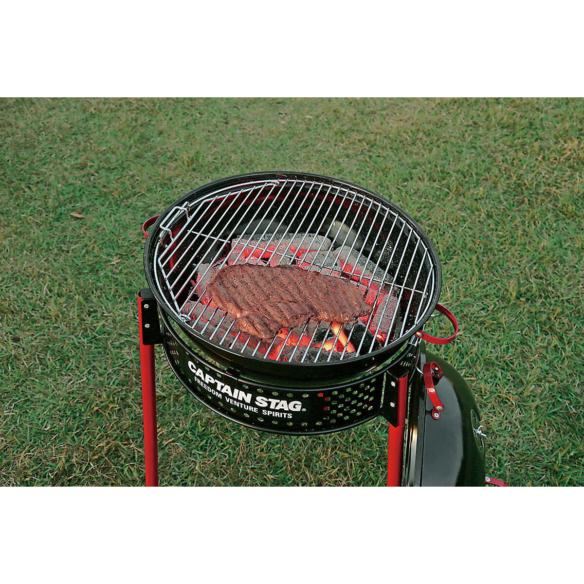 【2個セット】キャプテンスタッグ(CAPTAIN STAG) BBQ アメリカングリル ストレート...