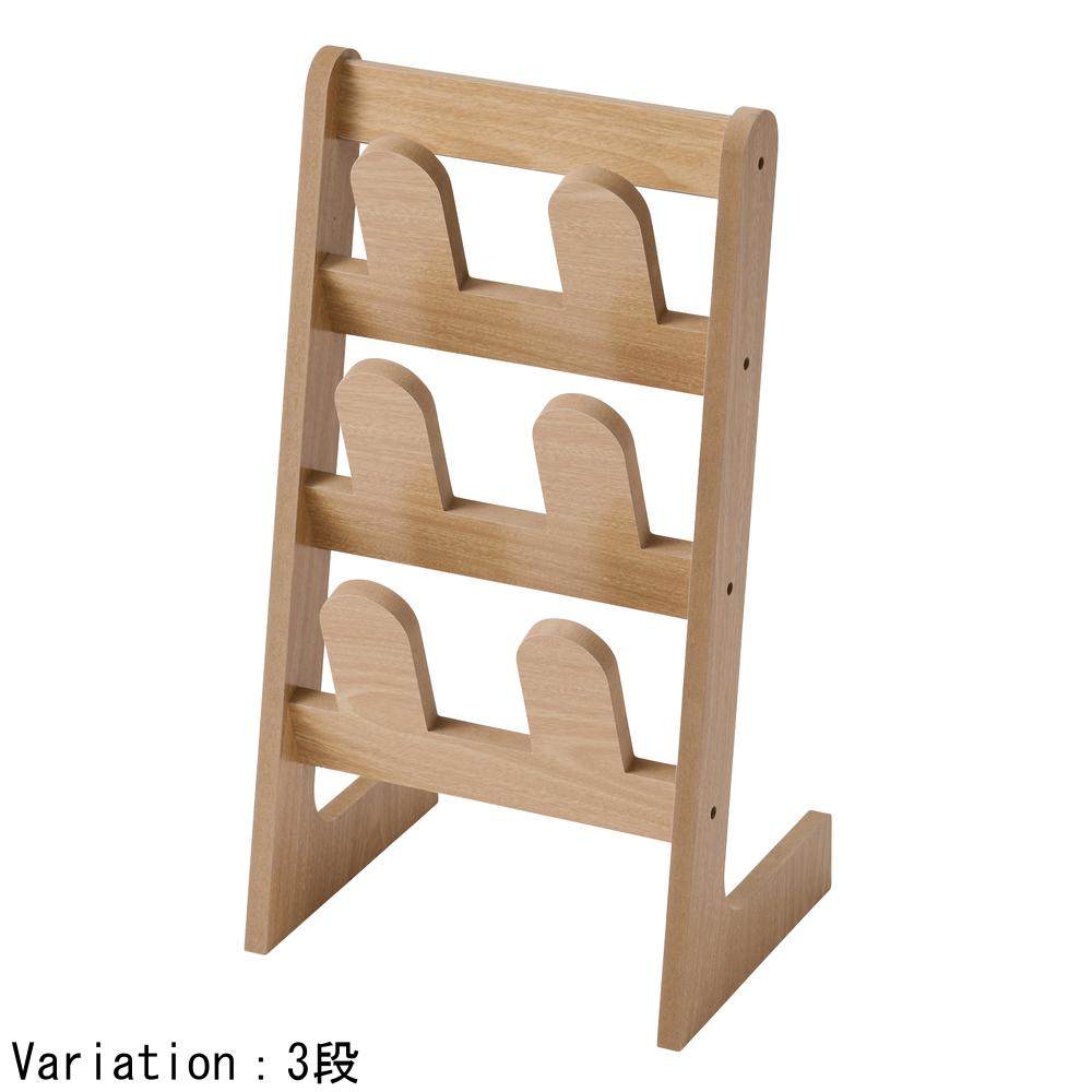 【2個セット】選べる2size 木製スリッパラック 2段 3段 | 木製 スリッパラック 木...