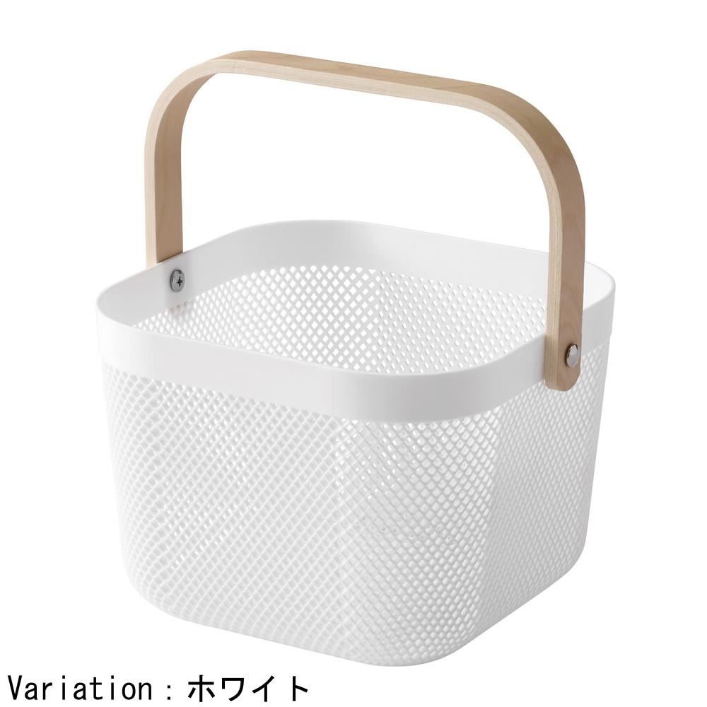セミプロDIY店ファーストの2025新商品 木製 持ち手付 スクエアバスケット | カゴ 木製持ち手付 木製持ち手付スクエアバスケット スクエアバスケット バスケット スクエア 持ち手 かご 荷物入れ キッチン ランドリーバスケット おもちゃ入れ 収納かご 軽量 洗濯かご 大容量 おしゃれ かわいい｜アングル2
