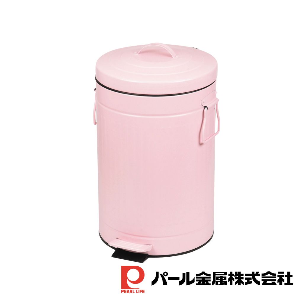 Cloth Made - パール金属 クラウス ペダルペール12L(ピンク) | パール金属 ピンク クラウス ゴミ箱 ふた付き ペダル ペール ごみ箱 キッチン 台所 ペダルペール ホワイト 型番おしゃれ 丸型 静音