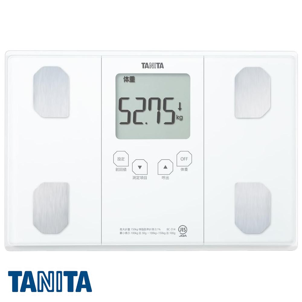 2025新商品 TANITA(タニタ) BC314WH 体組成計 パールホワイト | タニタ 体組成計 体重計 体脂肪率 内臓脂肪 健康管理 筋トレ ダイエット 筋肉量 基礎代謝 50g単位測定 体重測定 肥満予防 乗るピタ機能搭載 立てかけ収納 薄型 薄い パールホワイト