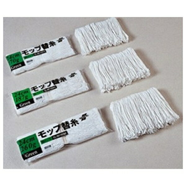 【10個セット】テラモト(TERAMOTO) 糸ラーグ 緑パック 24cm 170g CL-361-020-0 [法人限定] | 糸ラーグ モップ糸 水拭き モップワックス 太糸 清掃用品 業務用 清掃用具 テラモト 業務用モップ 水拭き用モップ 乾拭き用モップ アクリルモップ レーヨンモップ