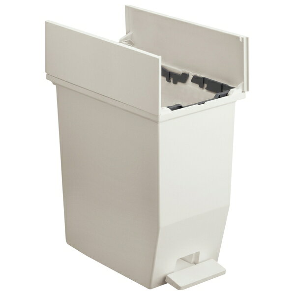 【10個セット】テラモト(TERAMOTO) ペダルオープンツイン20L ホワイト DS-218-820-8 [法人限定] | ゴミ箱 蓋つき ペダル式 ダストボックス 20L 日本製 ホワイト ブラック スリム キャスター 足踏み ゴミ箱 おしゃれ フタ付き 両開き 分別 キッチン 小さい コンパクト [3]