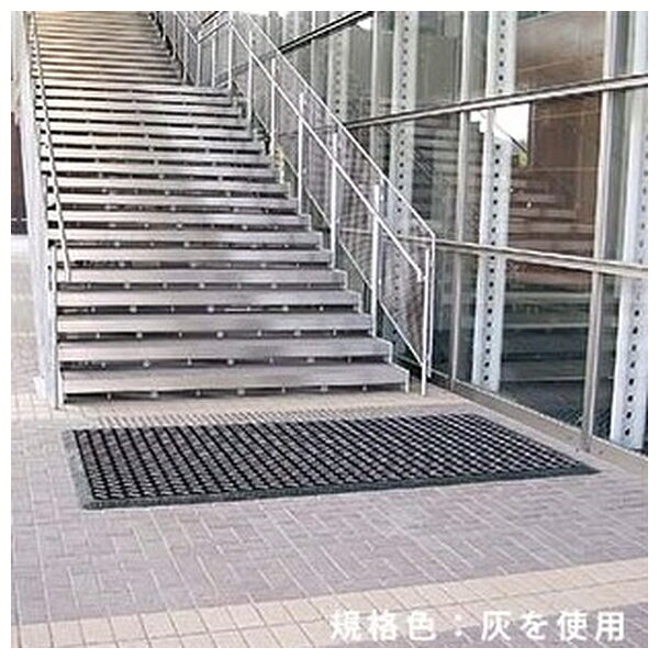 テラモト(TERAMOTO) カラーブラッシュ 灰 150×150mm MR-096-072-5 [法人限定] | テラモト 灰 フチ別売り マット ガレージ [3]