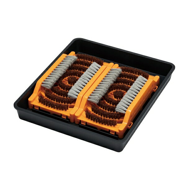 【5個セット】テラモト(TERAMOTO) 靴底ハードブラッシュ トレイ MR-178-540-0 [法人限定] | テラモト 靴底ハードブラッシュトレイ トレイ 靴底ブラシ ベース 黒 トレイのみ 作業場用 工場用 再生ゴム 玄関マット 安全靴用 清掃用品 清掃トレイ 汚れ防止 靴清掃