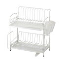 【お得な2個セット】2size ブランス 水切りバスケット2段 スリム/レギュラー | ブランス スリム 2段 鉄 2段スリム ホワイト バスケット 白 キッチ...