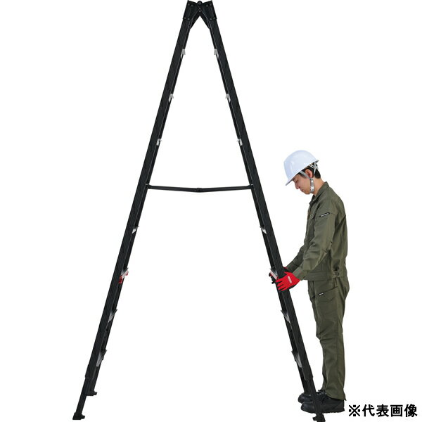 長谷川工業 伸縮脚立 上部操作タイプ シャガマンブラック RYRB-24(10763)[法人限定]