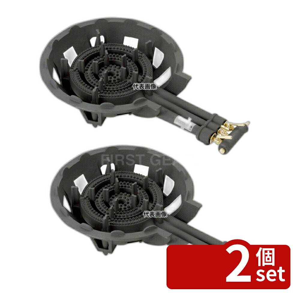 【2個セット】江部松商事 ガスコンロ 3重 DE-30nP パイロット付 LP 440×670×H1 ...