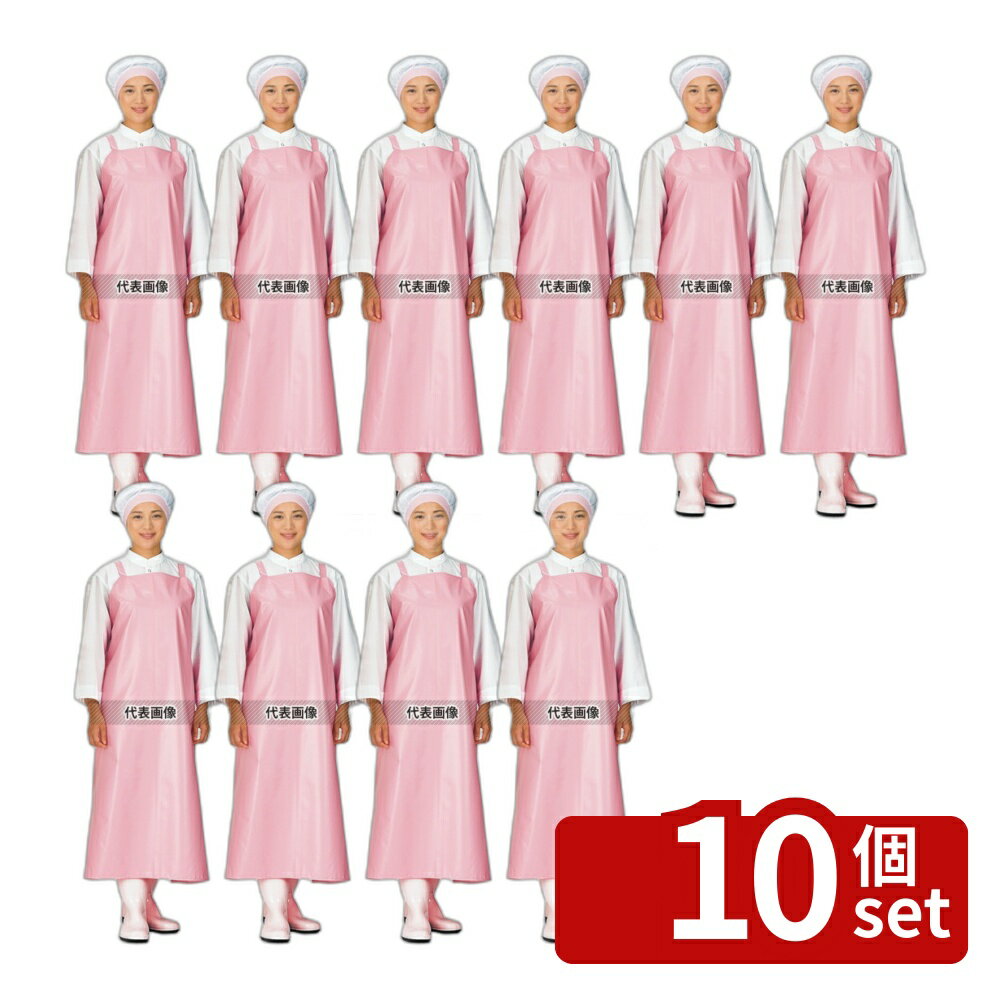 【10個セット】マイティクロス エプロン 胸当 E-1001-1 ブルー LL 1150×1060 ユニフォーム No.1169330