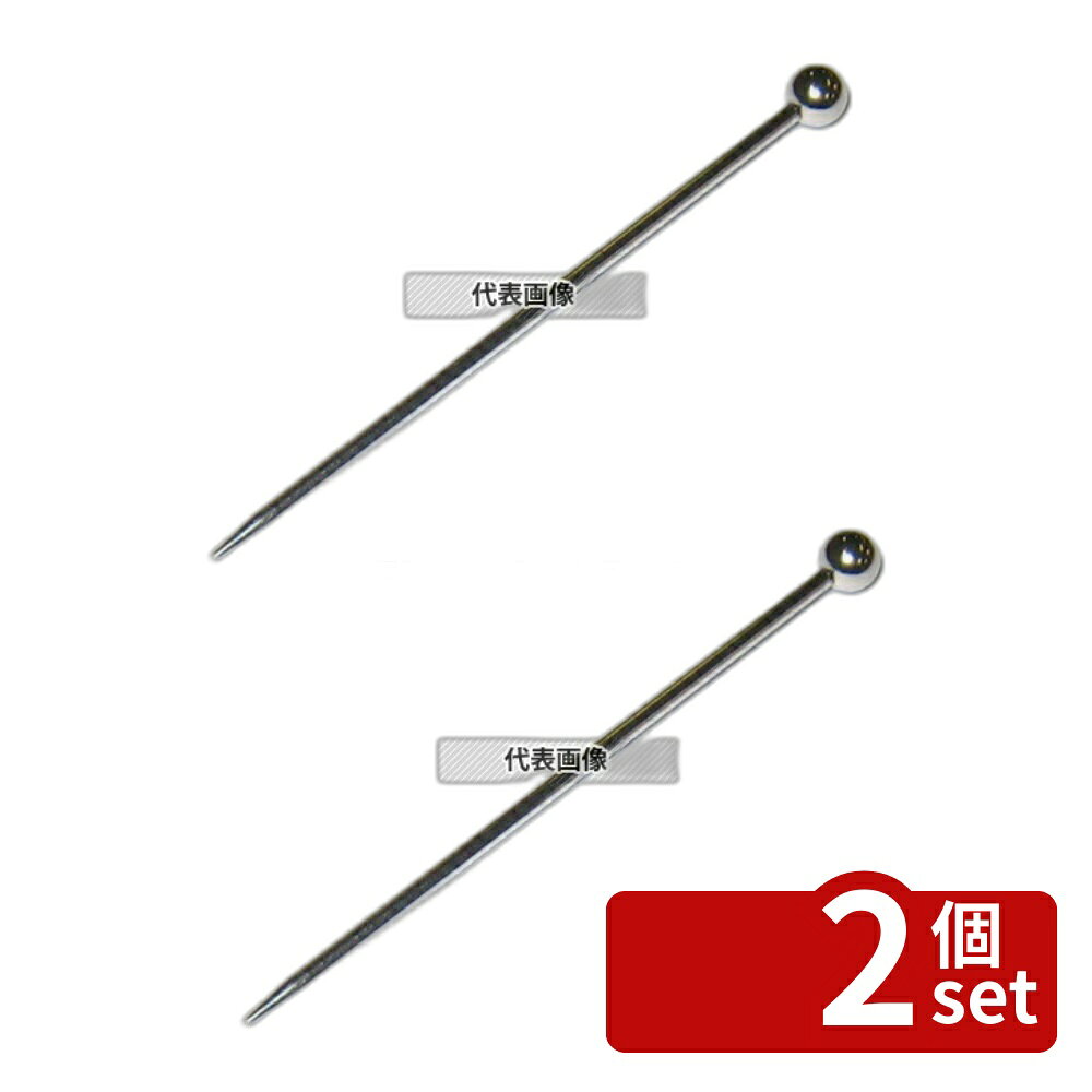 【2個セット】18-8(ステンレス) オードブルピン (6本入) 玉付 全長:80 楊枝 No.5565901 first23-19671259 セミプロDIY店ファースト パッケージ画像