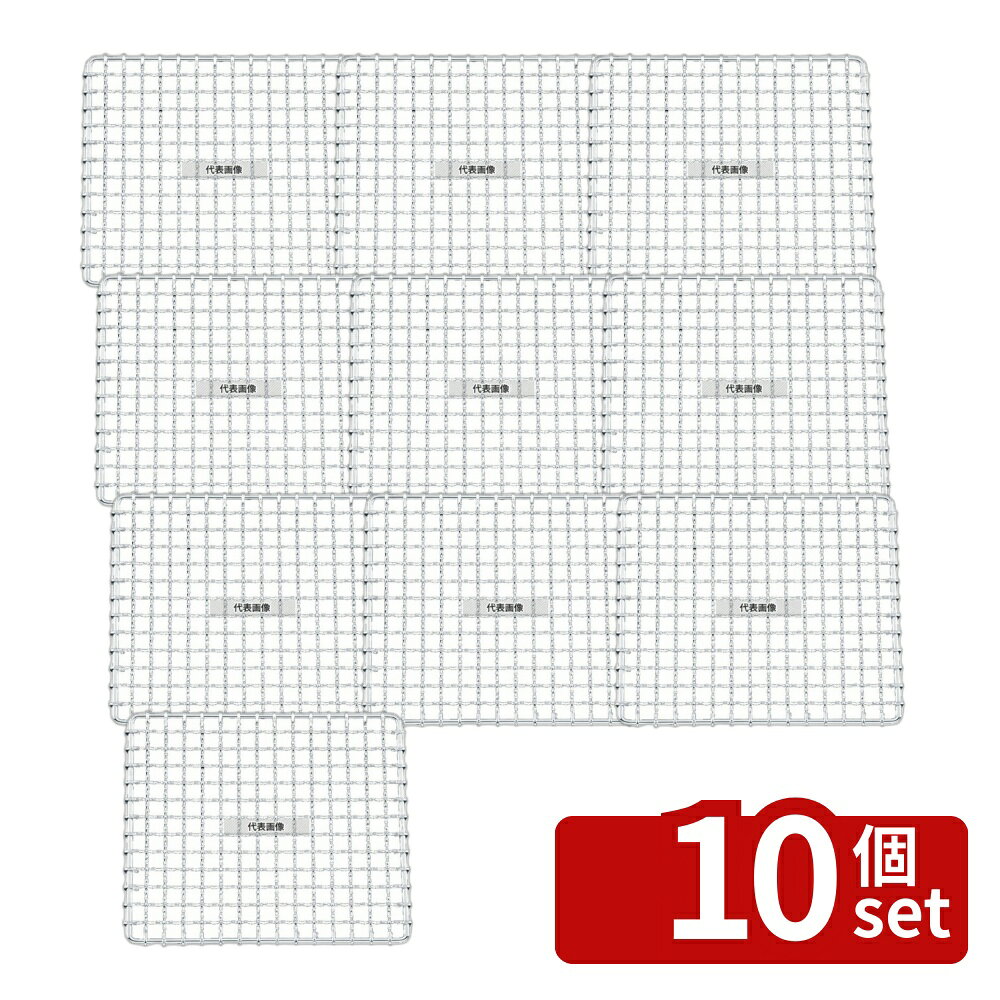 【10個セット】EBM(江部松) 業務用 焼アミ (手無) クロームメッキ 45cm 35414 450×400 アミ No.5587500