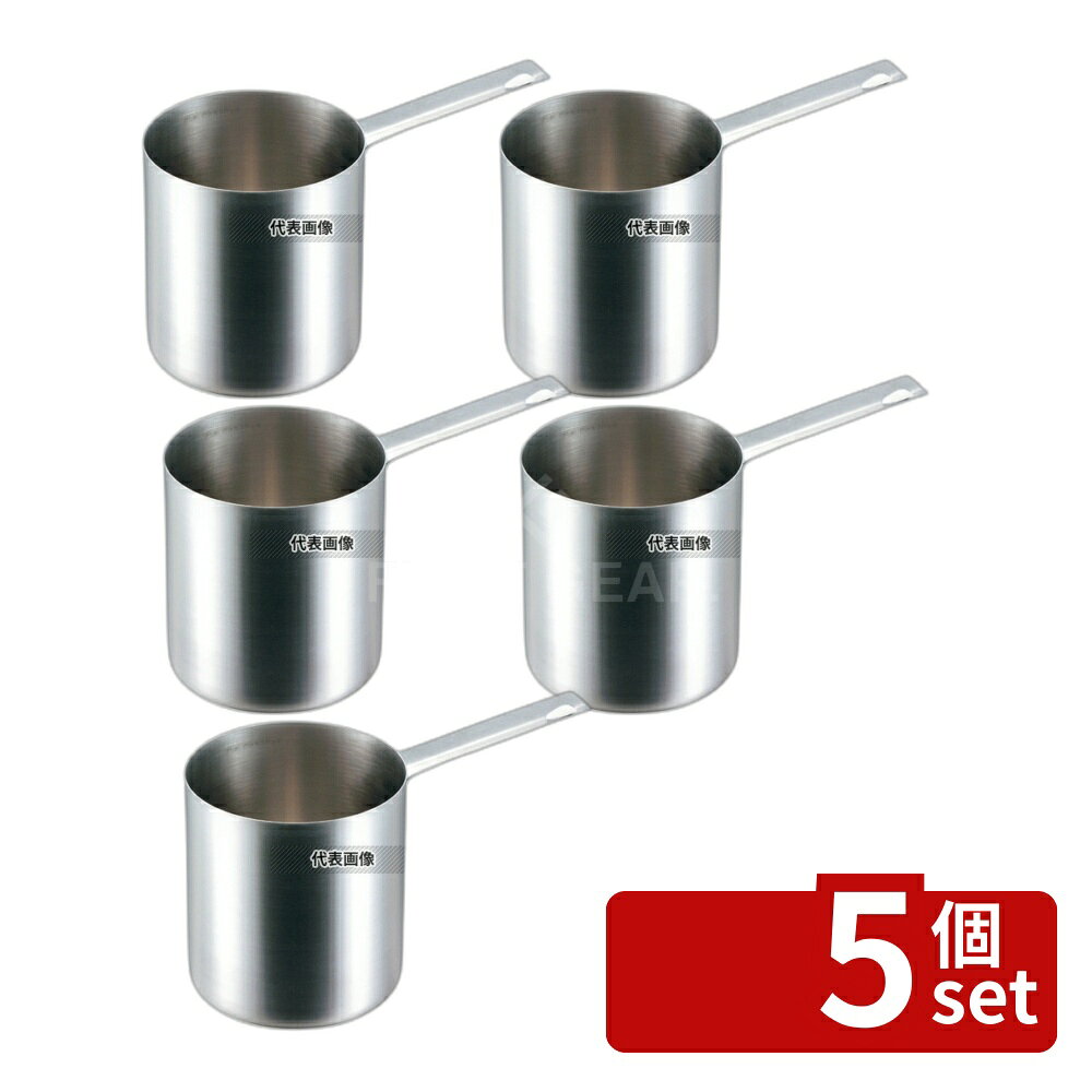 【5個セット】PADERNO(パデルノ) バンマリーポット 1910-18cm 5.1L D180×W355×H200 IH/ガス兼用鍋 18-10(ステンレス) No.6263800